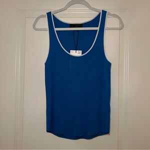 NWT Zara blue and white tank medium